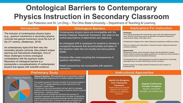Ontological barriers to contemporary physics instruction in secondary classroom