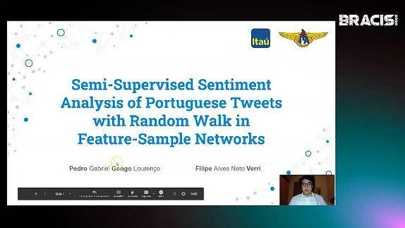 Semi-Supervised Sentiment Analysis of Portuguese Tweets with Random Walk in Feature Sample Networks