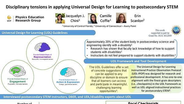 Disciplinary tensions in applying Universal Design for Learning to postsecondary STEM
