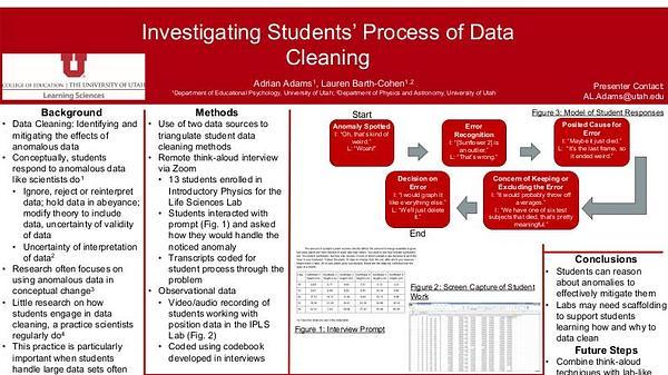 Investigating Students' Process of Data Cleaning