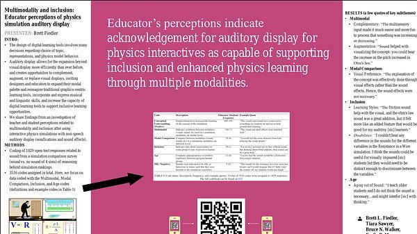 Multimodality and inclusion: Educator perceptions of physics simulation auditory display