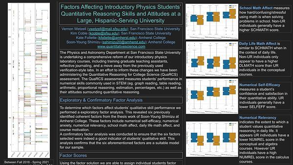 Factors Affecting Introductory Physics Students’ Quantitative Reasoning Skills and Attitudes at a Large, Hispanic-Serving University