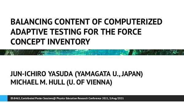 Balancing content of computerized adaptive testing for the Force Concept Inventory