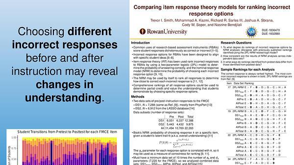 Comparing item response theory models for ranking incorrect response options