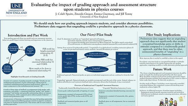 Evaluating the impact of grading approach and assessment structure upon students in physics courses