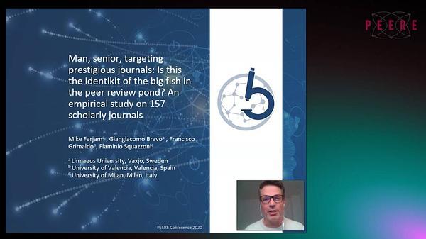 Man, senior, targeting prestigious journals: Is this the identikit of the big fish in the peer review pond? An empirical study on 157 scholarly journals