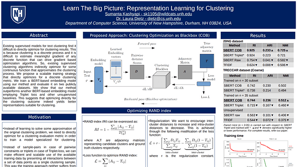 Learn The Big Picture: Representation Learning for Clustering
