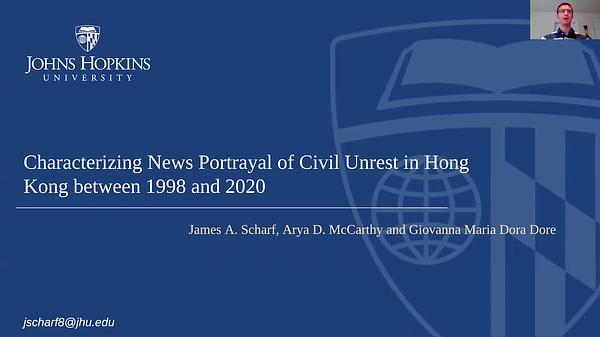 Characterizing News Portrayal of Civil Unrest in Hong Kong, 1998–2020