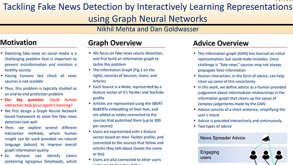 Tackling Fake News Detection by Interactively Learning Representations using Graph Neural Networks