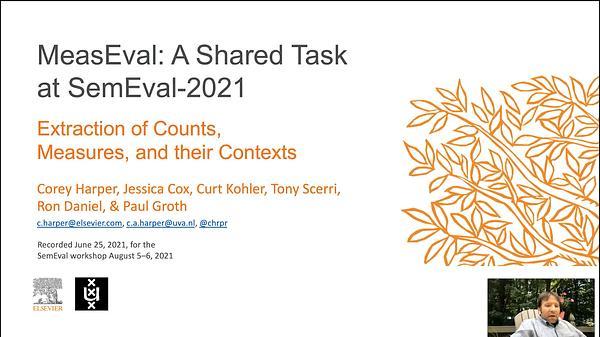 SemEval-2021 Task 8: MeasEval – Extracting Counts and Measurements and their Related Contexts
