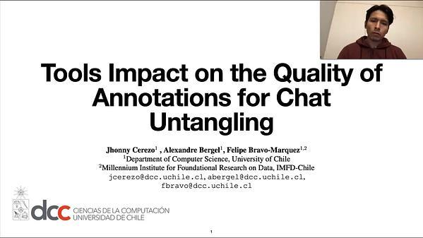 Tools Impact on the Quality of Annotations for Chat Untangling