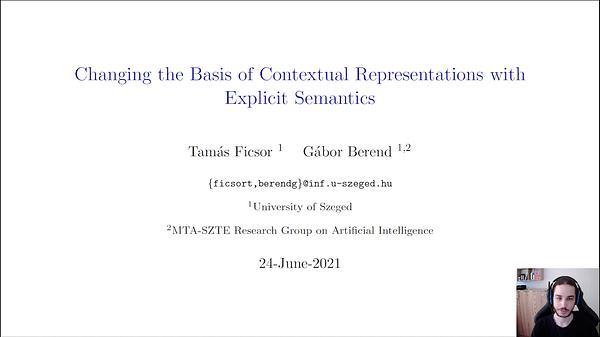Changing the Basis of Contextual Representations with Explicit Semantics