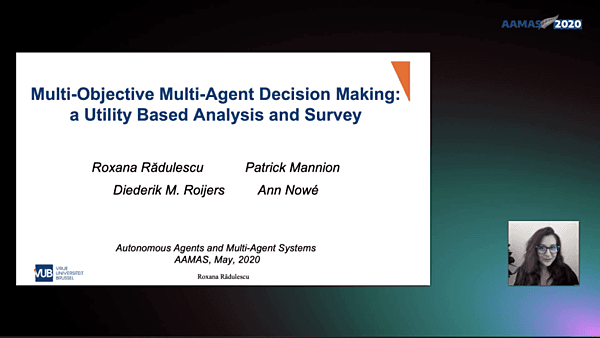 Multi-objective multi-agent decision making: a utility based analysis and survey
