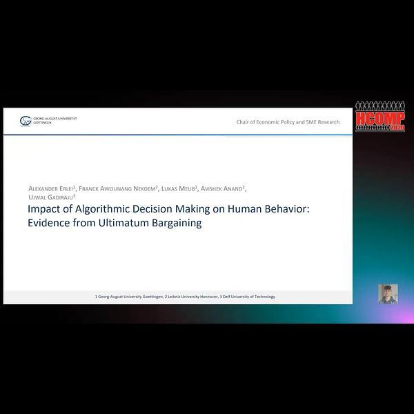 Impact of Algorithmic Decision Making on Human Behavior: Evidence from Ultimatum Bargaining