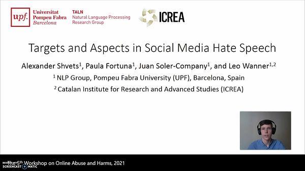 Targets and Aspects in Social Media Hate Speech