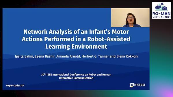 Network Analysis of an Infant's Motor Actions Performed in a Robot-Assisted Learning Environment