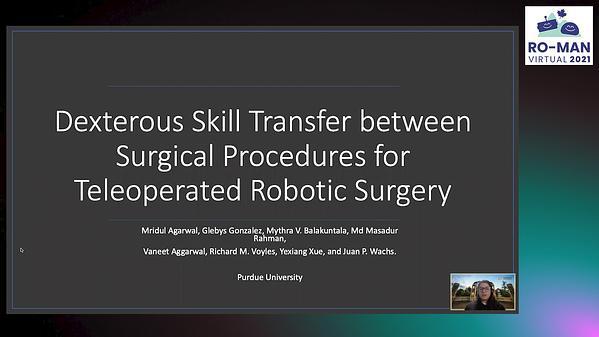 Dexterous Skill Transfer between Surgical Procedures for Teleoperated Robotic Surgery