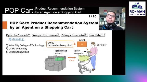 POP Cart: Product Recommendation System by an Agent on a Shopping Cart