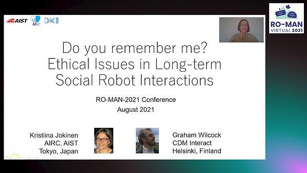 Do You Remember Me? Ethical Issues in Long-Term Social Robot Interactions