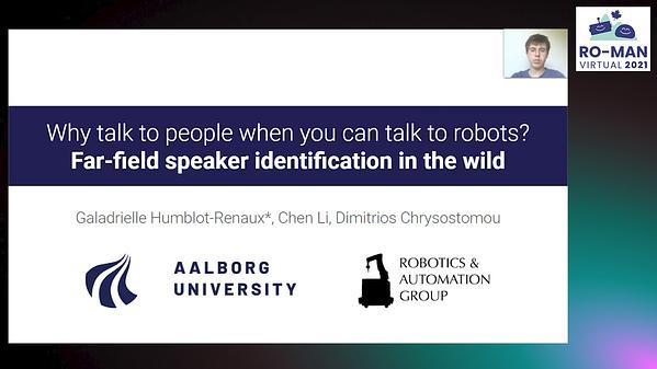 Why Talk to People When You Can Talk to Robots? Far-Field Speaker Identification in the Wild