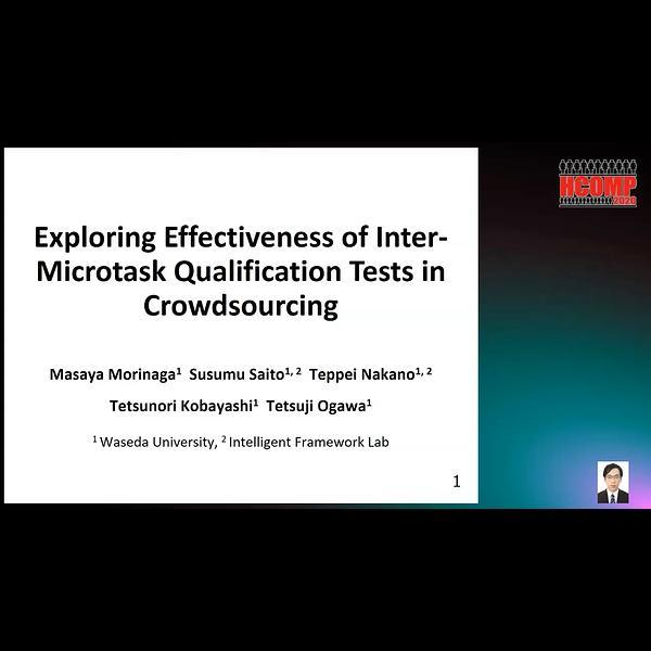Exploring Effectiveness of Inter-Microtask Qualification Tests in Crowdsourcing