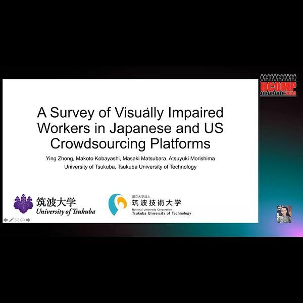 A Survey of Visually Impaired Workers in Japanese and US Crowdsourcing Platforms