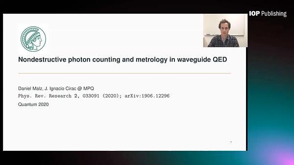 Nondestructive photon counting in waveguide QED