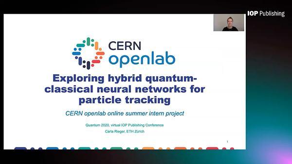 Exploring hybrid quantum-classical neural networks for particle tracking