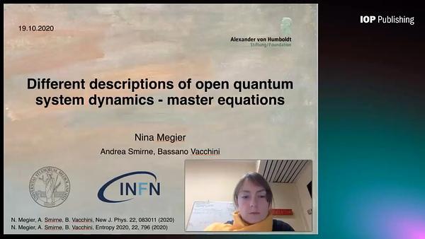 Different descriptions of open quantum system dynamics - master equations