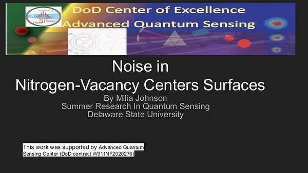 Noise in Nitrogen-Vacency Centers Surface