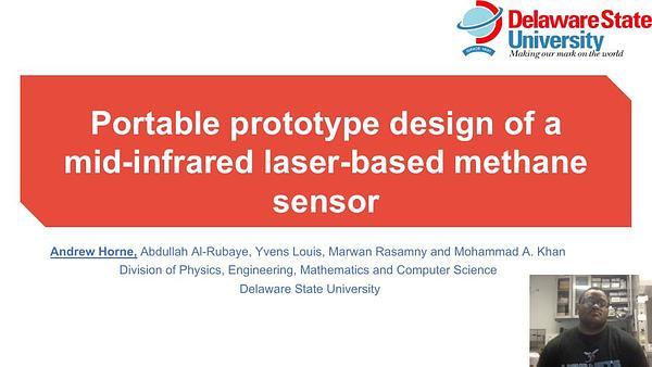 Portable prototype design of a mid-infrared laser-based methane sensor