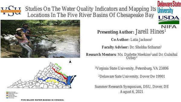 Studies On The Water Quality Indicators and Mapping Its Locations In The Five River Basins Of Chesapeake Bay