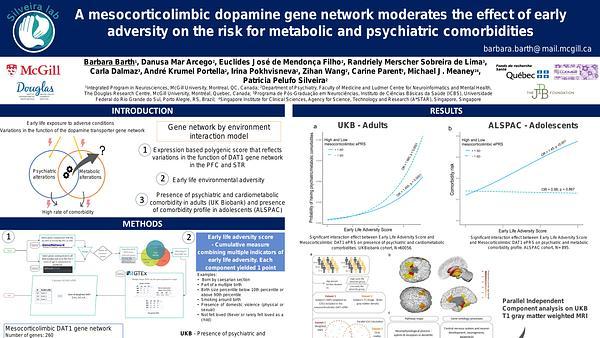 A mesocorticolimbic dopamine gene network moderates the effect of early adversity on the risk for metabolic and psychiatric comorbidities