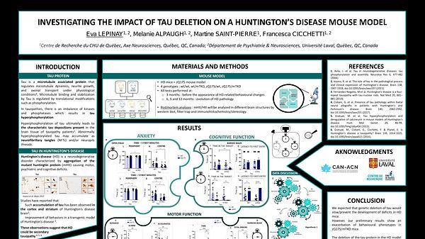 Investigating the impact of tau deletion in a Huntington's disease mouse model
