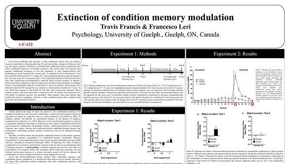 Extinction of conditioned memory modulation