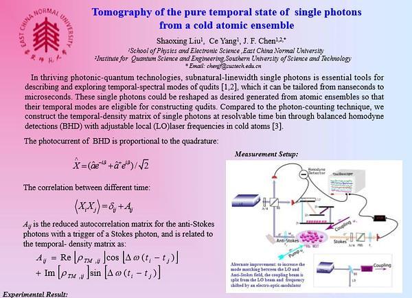 Tomography of the pure temporal state of single photons from a cold atomic ensemble