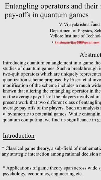 Entangling operators and their interplay with average payoffs in quantum games