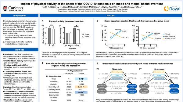 Impact of physical activity at the onset of the COVID-19 pandemic on mood and mental health over time