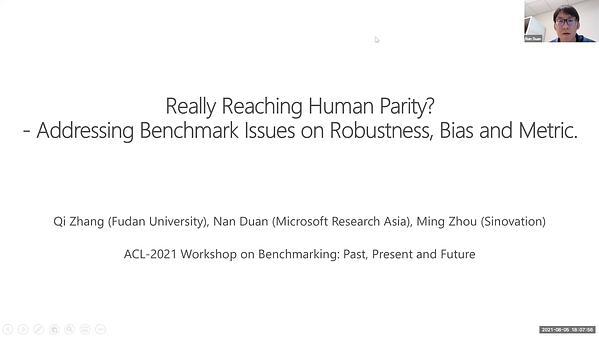 Workshop on Benchmarking: Past, Present and Future (BPPF) - Part 3