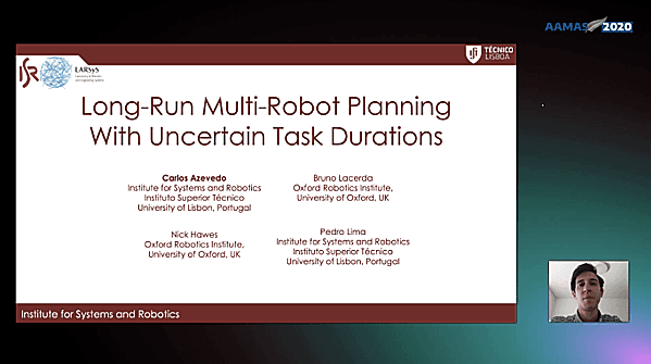 Long-run multi-robot planning with uncertain task durations