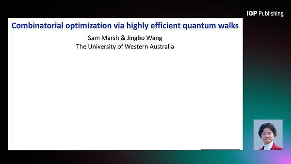 Combinatorial optimization via highly efficient quantum walks