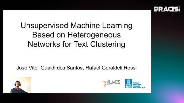 Unsupervised Machine Learning Based on Heterogeneous Networks for Text Clustering