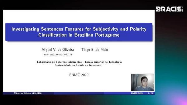 Investigating Sentences Features for Subjectivity and Polarity Classification in Brazilian Portuguese