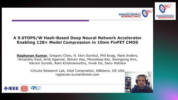 A 9.0TOPS/W Hash-Based Deep Neural Network Accelerator Enabling 128× Model Compression in 10nm FinFET CMOS