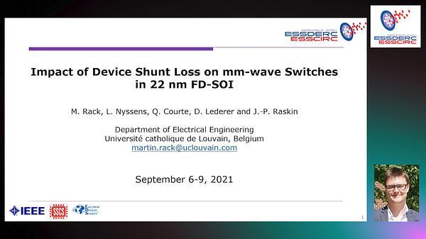 Impact of Device Shunt Loss on DC-80 GHz SPDT in 22 nm FD-SOI