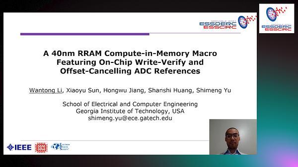 A 40nm RRAM Compute-in-Memory Macro Featuring On-Chip Write-Verify and Offset-Cancelling ADC References