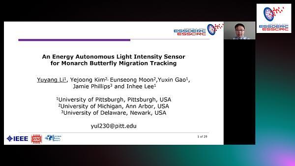 An Energy Autonomous Light Intensity Sensor for Monarch Butterfly Migration Tracking