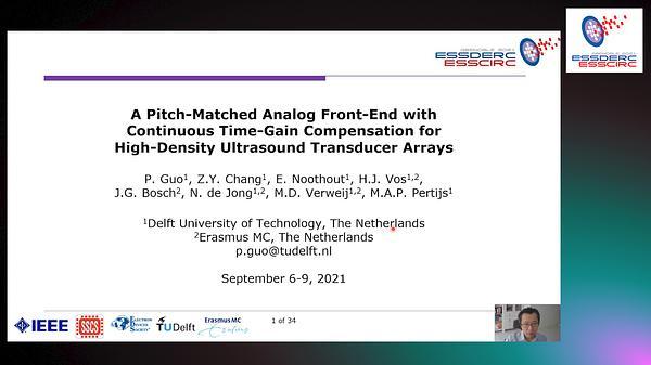 A Pitch-Matched Analog Front-End with Continuous Time-Gain Compensation for High-Density Ultrasound Transducer Arrays