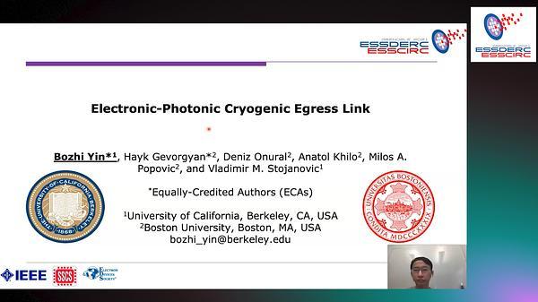 Electronic-Photonic Cryogenic Egress Link