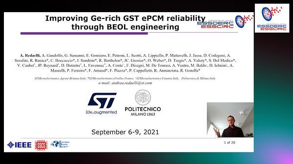 Improving Ge-rich GST ePCM Reliability Through BEOL Engineering